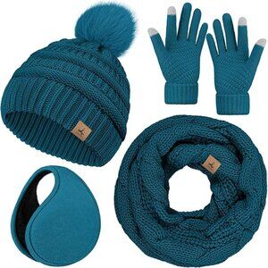 Hat, Scarf, Glove and Earmuff Set